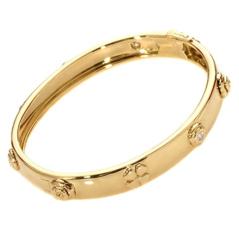 9ct gold chanel bangle|Chanel bangle for sale.